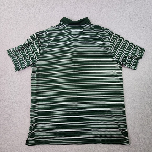 Nike Golf Dri-Fit Polo Mens Size XL Green White Striped Performance Shirt - Picture 7 of 13